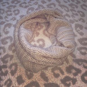 Cream knit infinity scarf